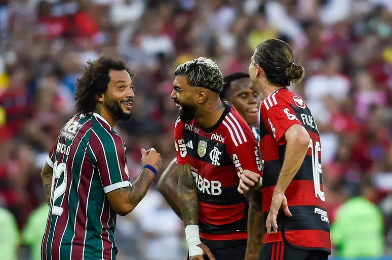 Gabigol e Filipe Luís encontram Marcelo / Marcelo Cortes